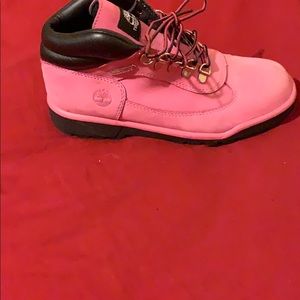 Pink timberlands boots size 5